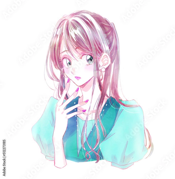 Fototapeta ポニーテールの夏の女性