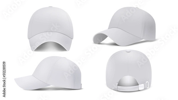 Fototapeta White cap with shadows Mockup