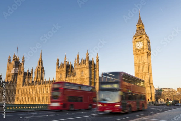Obraz Big Ben and red buses