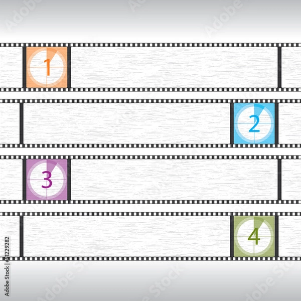 Obraz Movie countdown infographic design