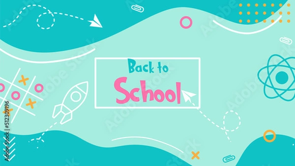 Obraz Back to school wallpaper with kids element design