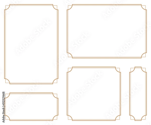 Obraz Decorative frame.A frame that gave a change in size to the same design.Good frame for a4 size paper.Certificate frame.
