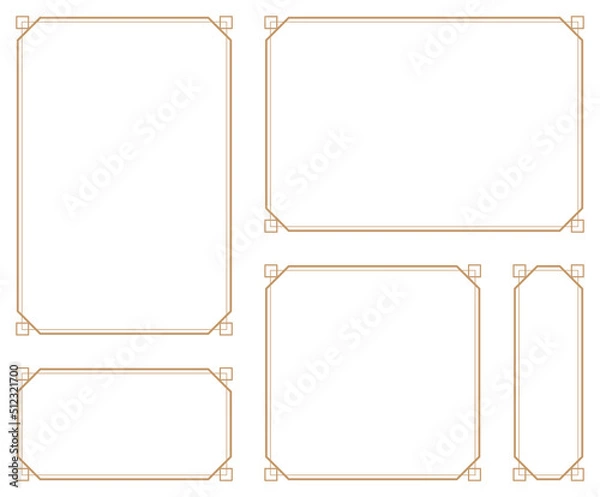 Obraz Decorative frame.A frame that gave a change in size to the same design.Good frame for a4 size paper.Certificate frame.
