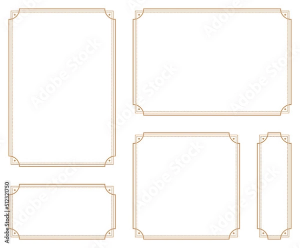 Obraz Decorative frame.A frame that gave a change in size to the same design.Good frame for a4 size paper.Certificate frame.