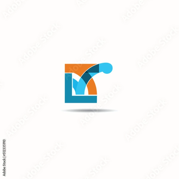 Obraz abstract logo design,Letter LRT logo	