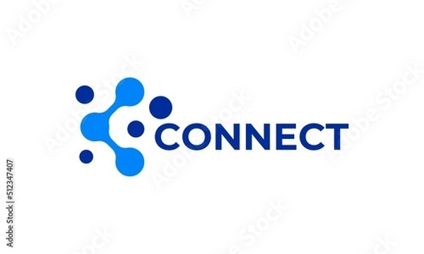 Obraz molecule logo vector. connection technology icon design