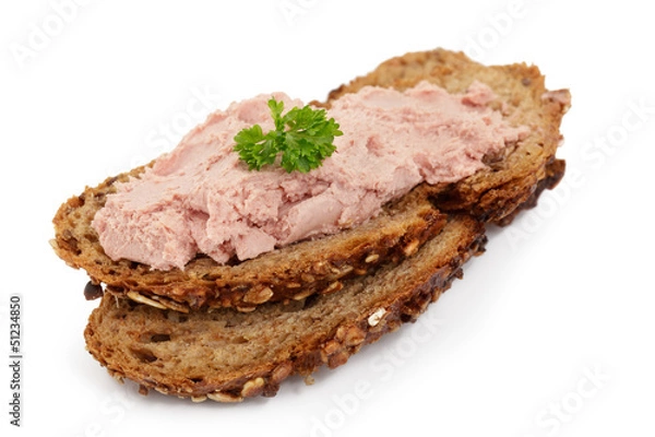 Obraz Vollkornbrot mit Leberwurst
