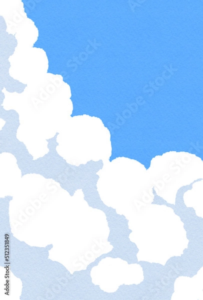 Fototapeta 背景素材_青空と入道雲