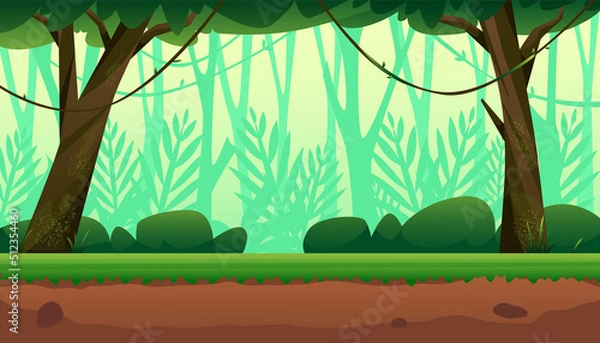 Obraz forest illustration with trees