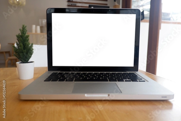 Obraz Cropped shot view of office desk table office equipment, labtop, tablet and other office supplies on the modern space, flat lay.