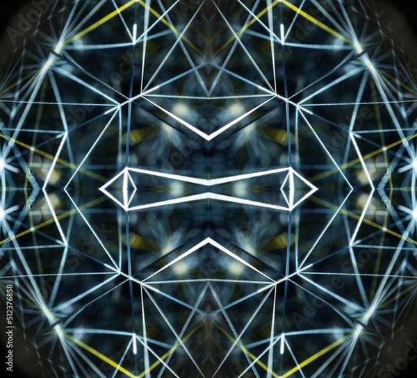 Fototapeta Abstract kaleidoscope background. Beautiful multicolor kaleidoscope texture. Unique kaleidoscope design.