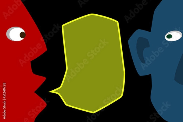 Obraz communication between two friends