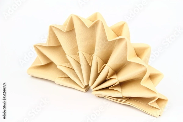 Obraz Folded napkin on the white background