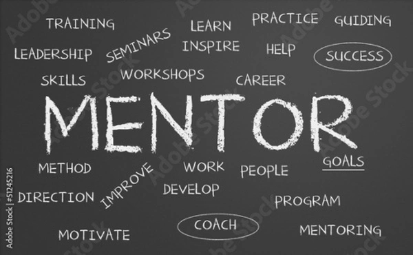 Fototapeta Mentor word cloud