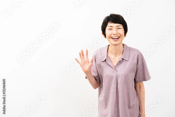 Fototapeta 笑顔のミドル女性