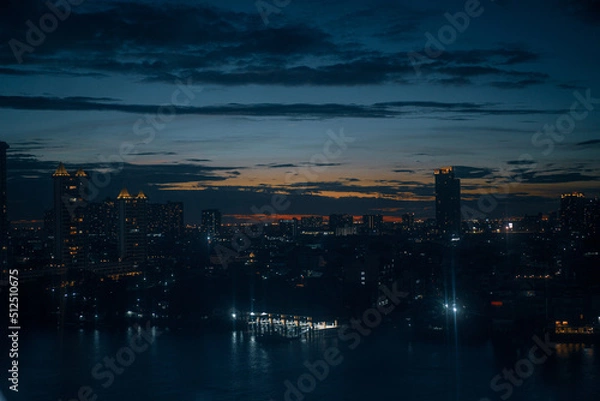 Obraz night city view