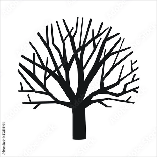 Fototapeta monochrome simple tree logo