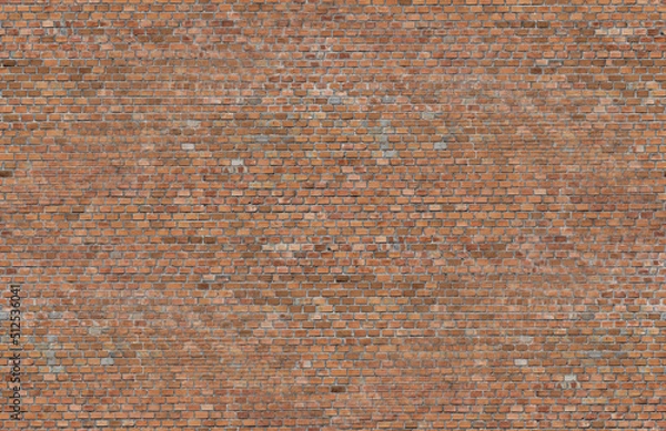 Fototapeta red brick wall texture background seamlesss pattern