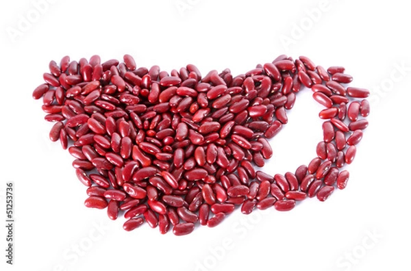 Fototapeta red beans concept cup