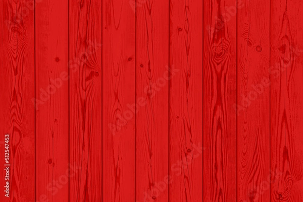Fototapeta Weathered red wooden background texture. Red painted wood. Top view surface of the table to shoot flat lay.