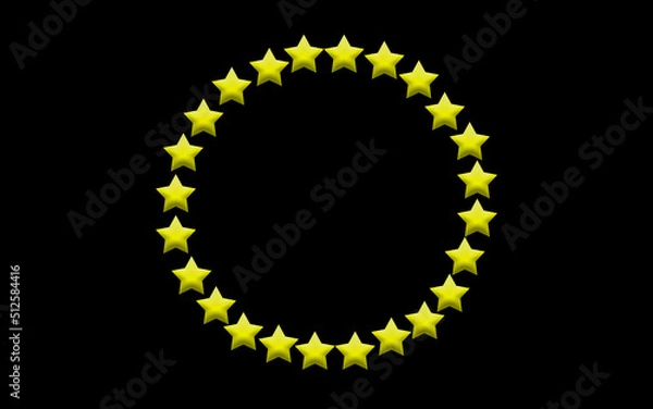 Obraz Five stars rating icon, illustration