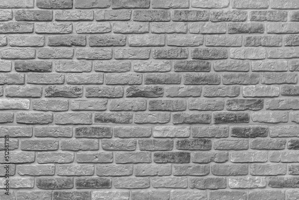 Obraz Grey brick wall texture old stone background masonry gray rough