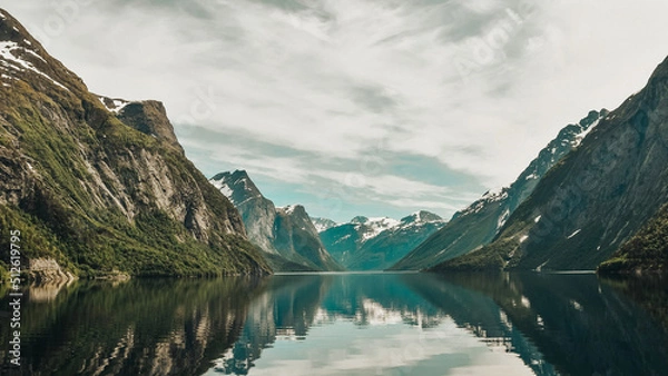 Obraz lake and mountains