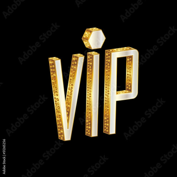 Obraz Golden VIP letters