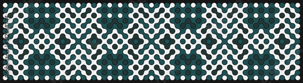 Obraz Multicolor truchet tiling connections illustration