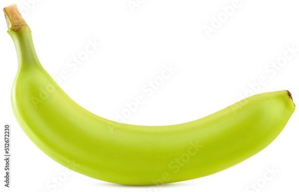 Obraz Green banana isolated on white background. Package design element