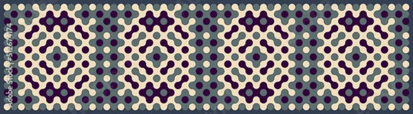 Obraz Multicolor truchet tiling connections illustration