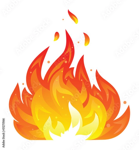 Fototapeta Fire isolated