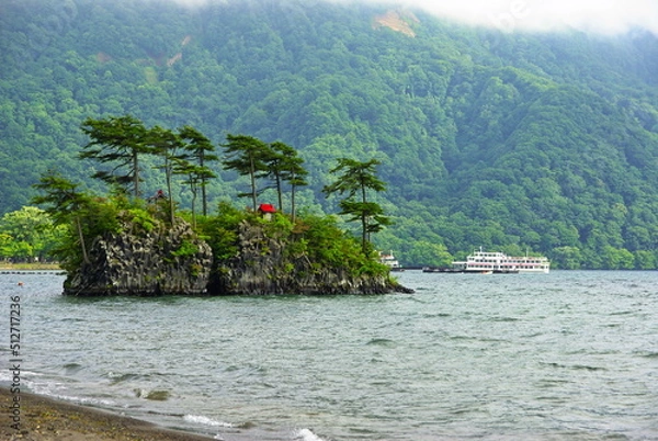 Obraz 十和田湖の恵比寿大黒島