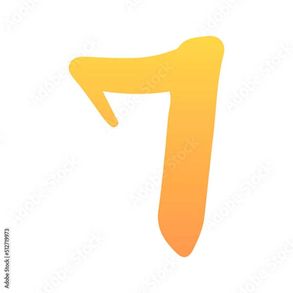 Fototapeta gradient number element
