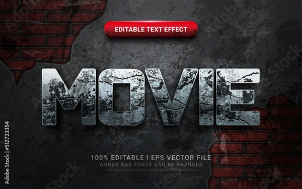 Obraz movie text effect
