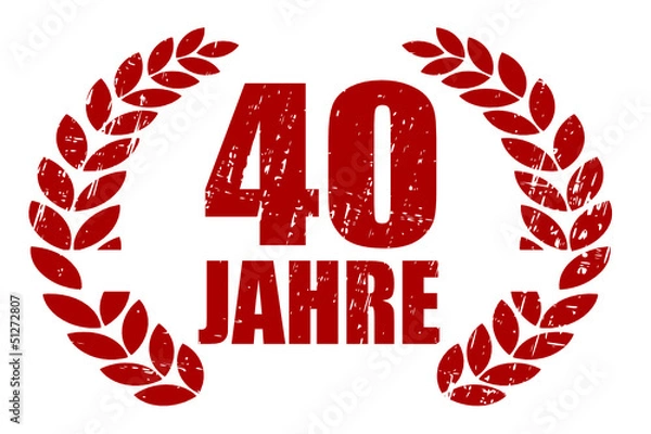 Fototapeta stempel, 40 JAHRE