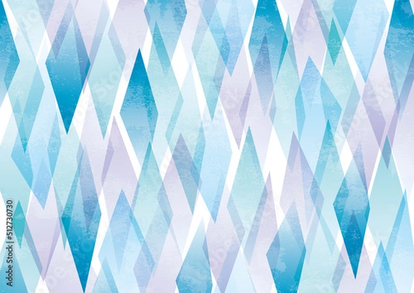 Fototapeta ガラスのような菱形幾何学模様背景グランジ