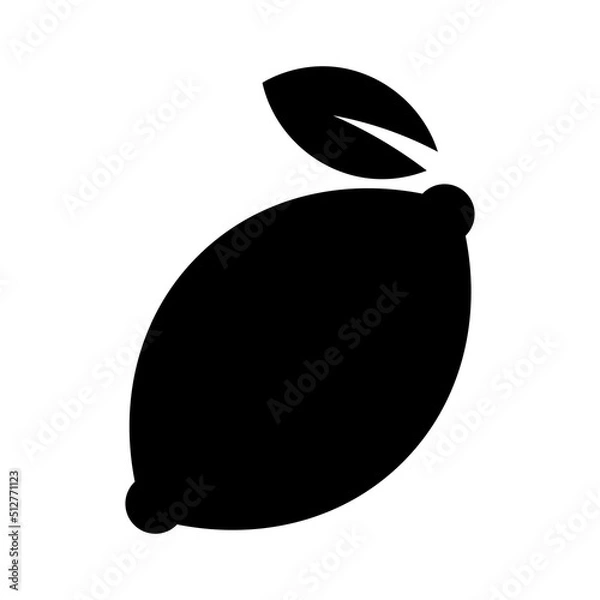 Fototapeta Lemon vector icon isolated on white background