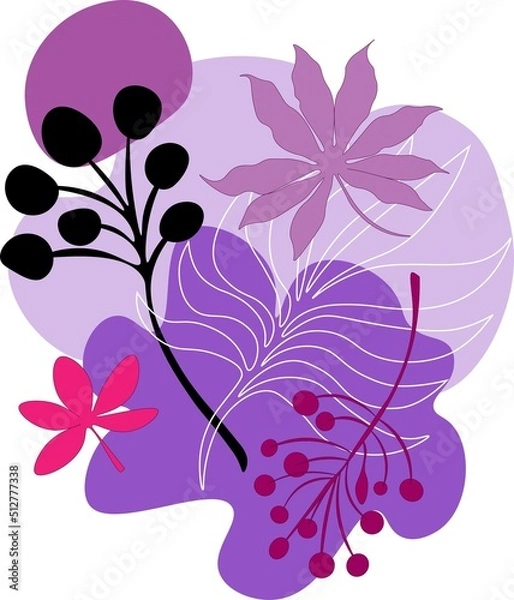Obraz Bright small vector flowers pattern.