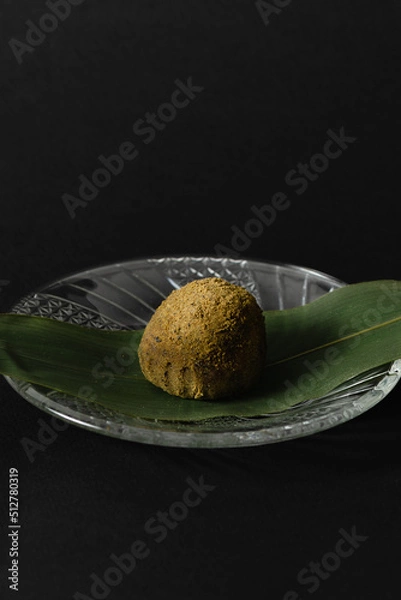 Obraz black background Japanese sweets, 和菓子, 団子, おはぎ