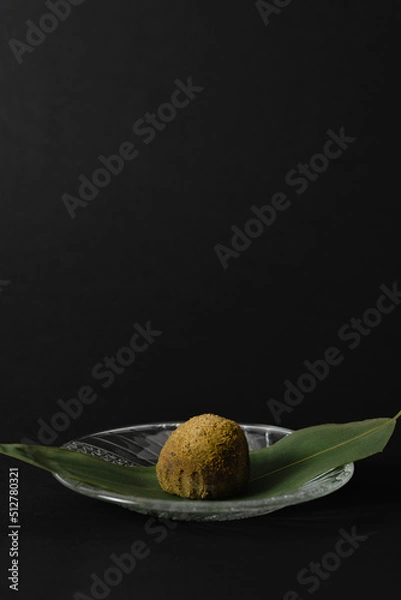 Obraz black background Japanese sweets, 和菓子, 団子, おはぎ