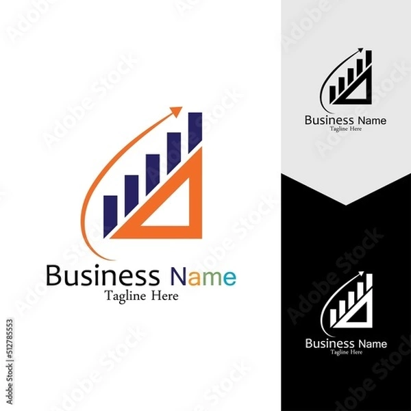 Obraz Business Marketing and finance vector logo concept template design