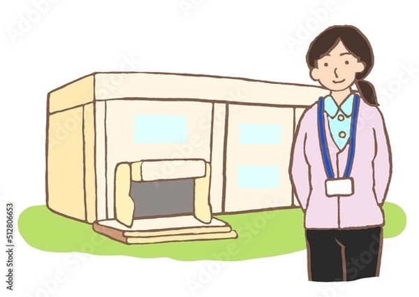 Obraz 地域包括支援センターとケアマネジャーのイラスト