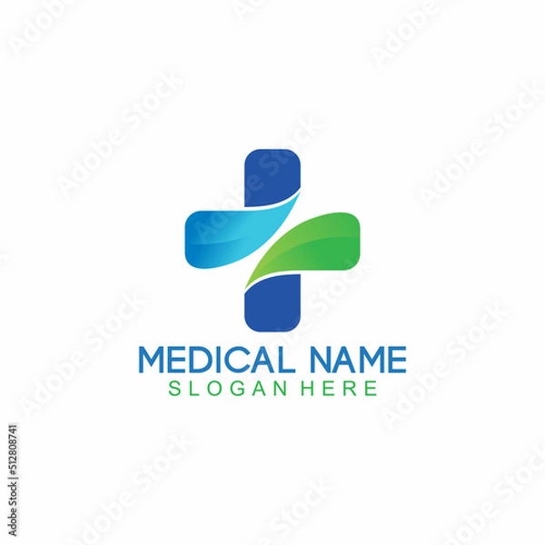 Obraz creative cross health medical logo concept