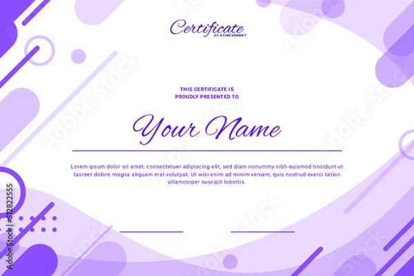 Fototapeta Geometric Certificate template