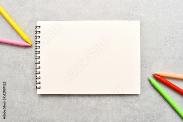Obraz スケッチブックとクレヨン