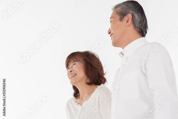 Fototapeta 笑顔のシニア夫婦のポートレート