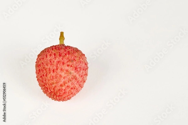 Obraz Single Litchi fruit on a white background
