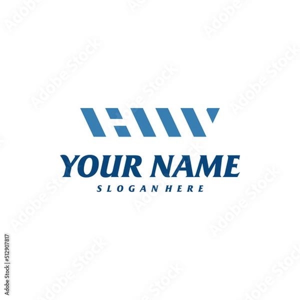 Fototapeta Letter HMV Logo Design Template. Initial HMV logo concept vector. Emblem, Creative Symbol, Icon