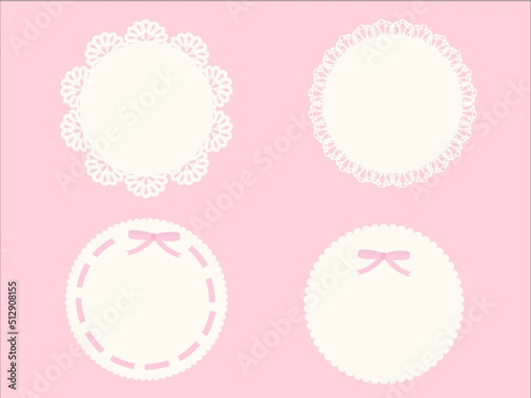 Obraz 可愛いレース編み　パーツ